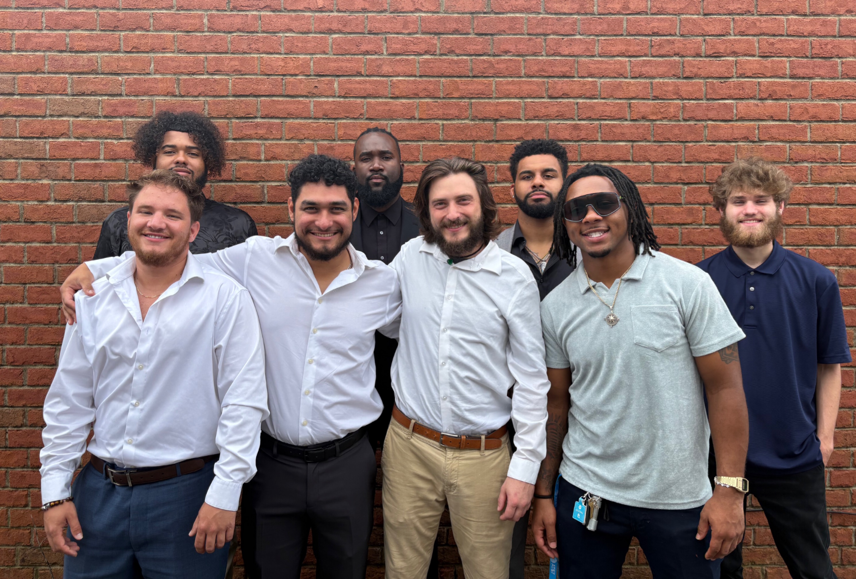 The team dressed to impress